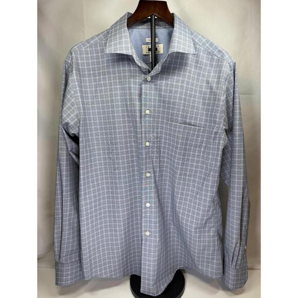 Joseph Abboud Shirt Mens Large Plaid Classic Fit Non-Iron Long Sleeve Dress - Picture 1 of 9